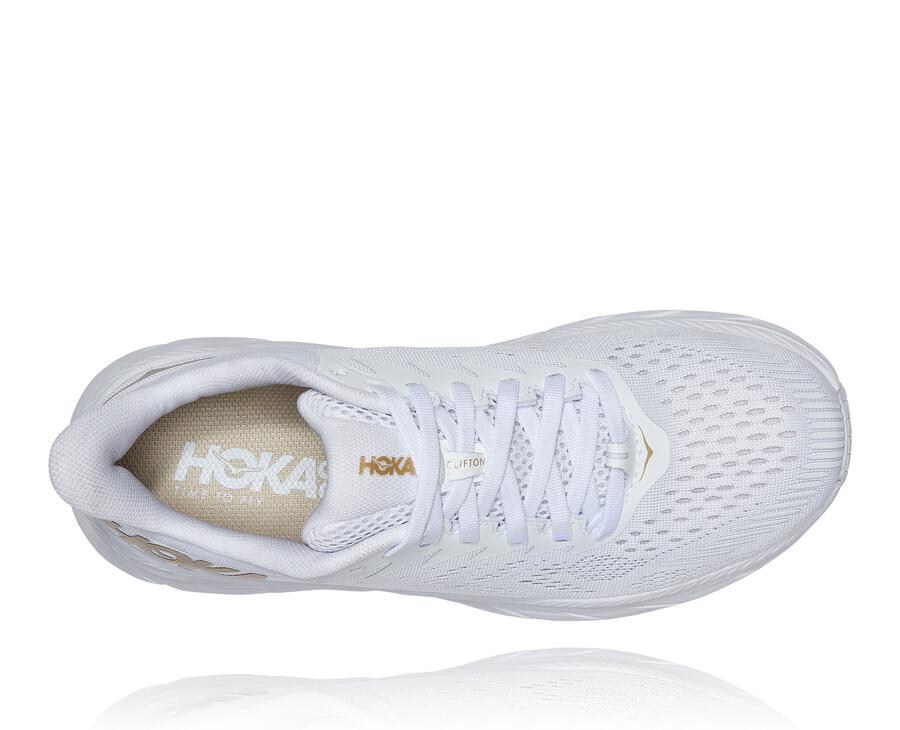Hoka One One Mens Running Shoes - Clifton 7 - White - DZYX85791